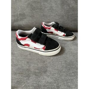 Vans Old Skool Kids Toddler Shoes‎ Size 6 Black w/ Red & White Dots